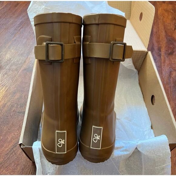 NEW Goumi Kids Sienna Muddies SZ 3 Neutral Youth Rubber Rain Boots Pull On - Picture 2 of 3